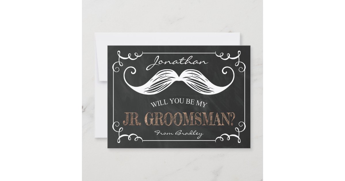 VINTAGE BE MY JR. GROOMSMAN | GROOMSMEN INVITATION | Zazzle