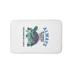 Vintage Be Yourself Turtle Shirt Design_1 Bath Mat