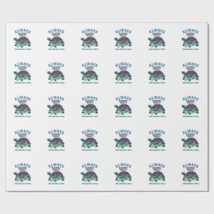 Vintage Be Yourself Turtle Shirt Design_1 Wrapping Paper
