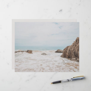 Vintage beach aesthetic scrapbook paper