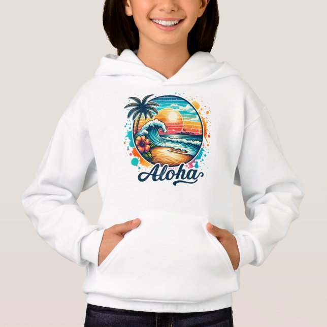 Vintage Beach Aloha Sublimation-94953 Hoodie (Front)