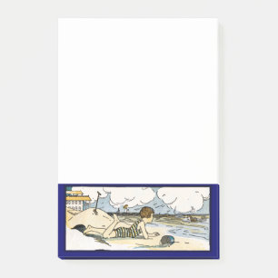 Vintage Beach Art Post it Post-it Notes