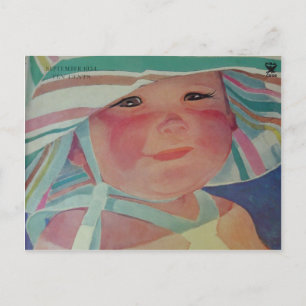 Vintage Beach Baby 1934 Postcard