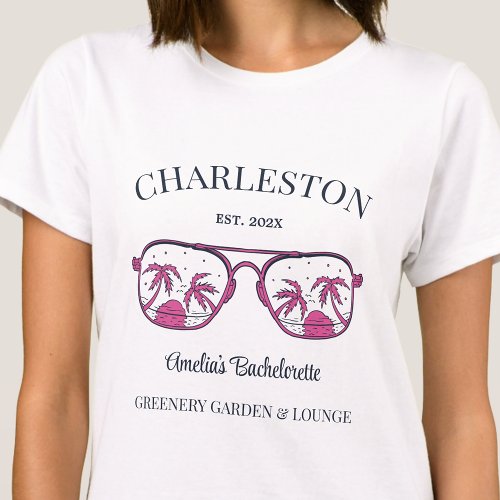 Vintage Beach Bachelorette Party Girls Trip Custom T_Shirt