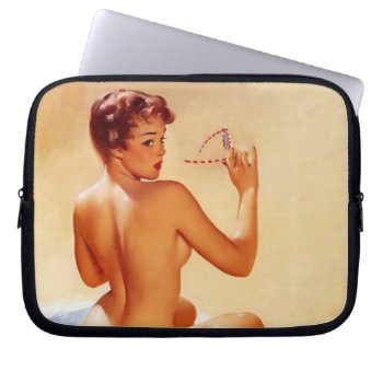 Vintage Beach Beauty Pin Up Girl Laptop Sleeve by VintageBeauty at Zazzle