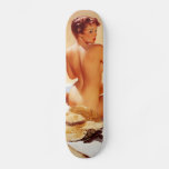Vintage Beach Beauty Pin Up Girl Skateboard Deck at Zazzle