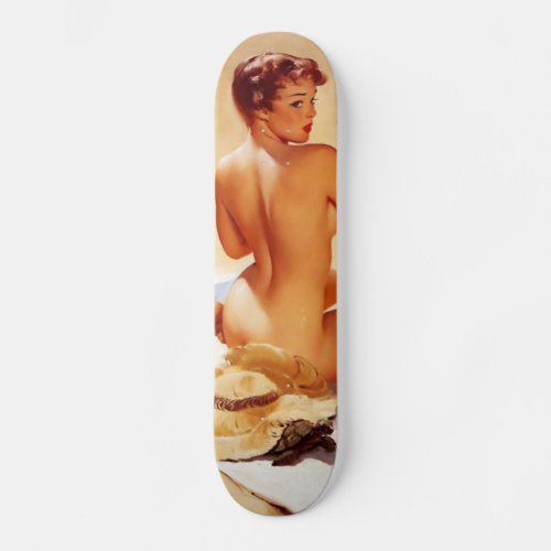 Vintage Beach Beauty Pin Up Girl Skateboard Deck