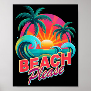 Vintage beach cruising vacation trip off duty poster
