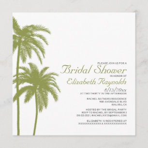 Vintage Beach Destination Bridal Shower Invitation