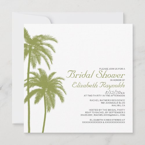 Vintage Beach Destination Bridal Shower Invitation