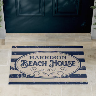 https://rlv.zcache.com/vintage_beach_house_personalized_navy_blue_doormat-r_rhyx9_307.jpg