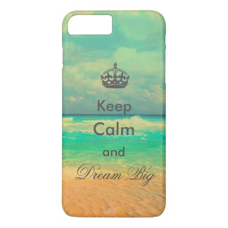 vintage beach “Keep Calm and Dream Big” quote iPhone 8 Plus/7 Plus Case