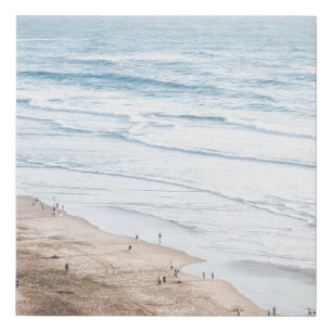 VINTAGE BEACH PHOTO FAUX CANVAS PRINT