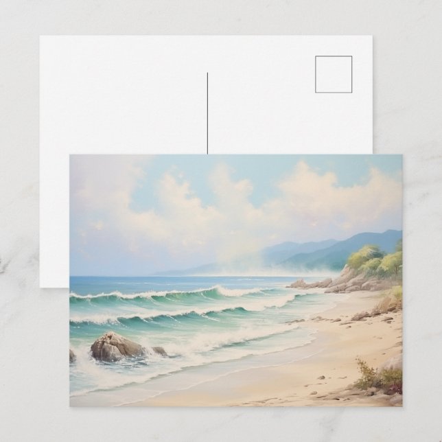 Vintage Beach Postcard (Front/Back)