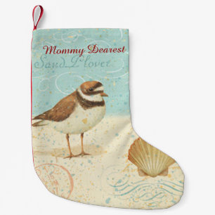 Vintage Beach Scene Small Christmas Stocking