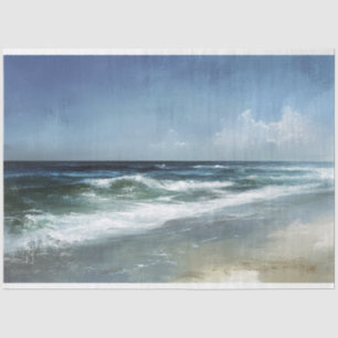 Vintage Beach Scenic Landscape Decoupage Tissue Paper