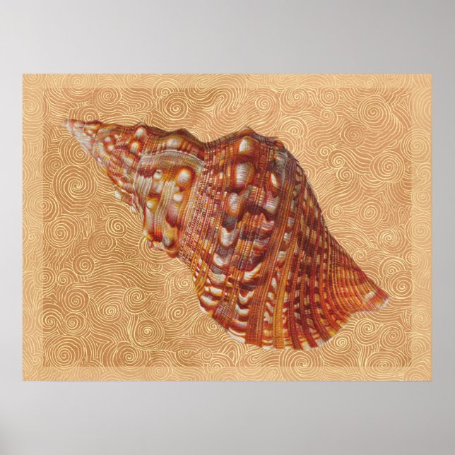 Vintage Beach Seashell Poster (Front)