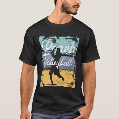 Vintage Beach Volleyball Player T_Shirt