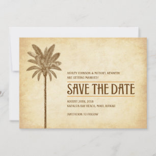 Vintage Beach Wedding Save The Date