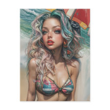 Vintage Beachy Pinup Design 1