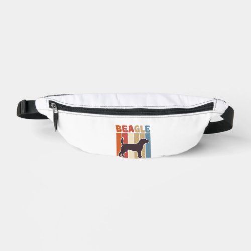 Vintage Beagle Dog Retro Stripe Vector Design_1 Fanny Pack