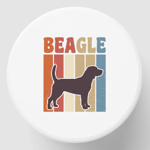 Vintage Beagle Dog Retro Stripe Vector Design_1 Mini Candle Favors