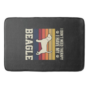Vintage Beagle Dog Therapy Retro Bath Mat