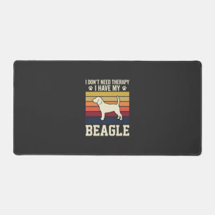 Vintage Beagle Dog Therapy Retro Desk Mat