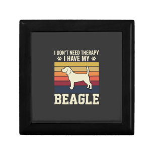 Vintage Beagle Dog Therapy Retro Gift Box