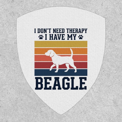 Vintage Beagle Dog Therapy Shirt Design_1 Patch