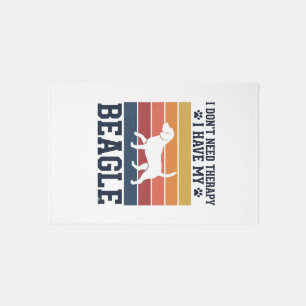 Vintage Beagle Dog Therapy Shirt Design_1 Rug