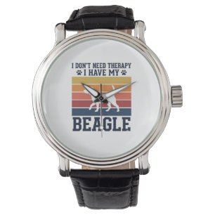 Vintage Beagle Dog Therapy Shirt Design_1 Watch