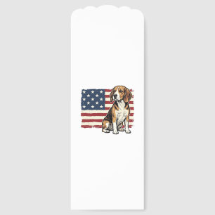 Vintage Beagle Patriotic Flag Dog Shirt Design_1 Bookmarks