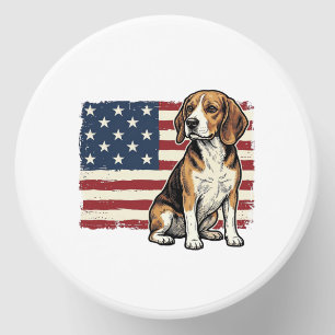Vintage Beagle Patriotic Flag Dog Shirt Design_1 Mini Candle Favors