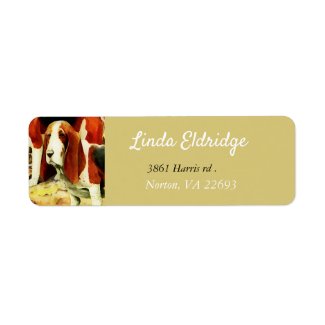 Vintage Beagle - personalized label