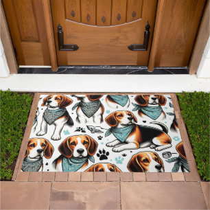 Vintage Beagle Puppy Seamless Doormat