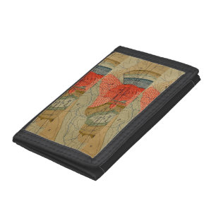 Vintage Bear Butte Circus Flats Map Tri-fold Wallet