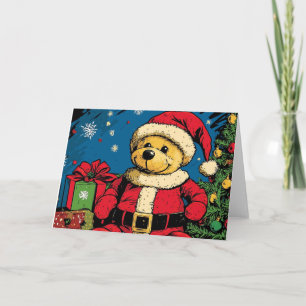 Vintage Bear Christmas Card