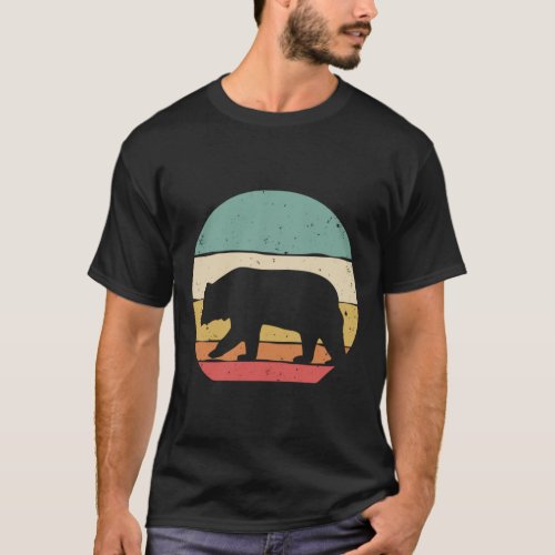 Vintage Bear Cool Retro Grizzly Brown Bear Lovers T_Shirt