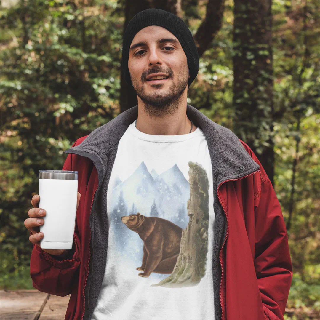 Vintage Bear Illustration Gifts for Dad who Hunts Sweatshirt (Vintage Bear Illustration Gifts for Dad who Hunts)