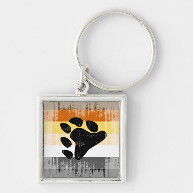 Vintage Bear Pride Keychain (Front)
