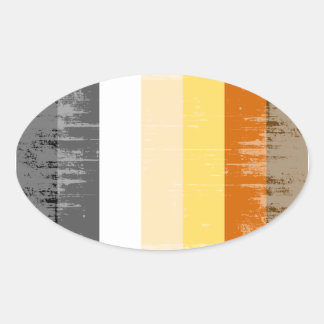 Vintage Bear Pride Oval Sticker