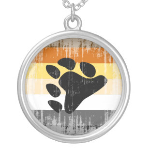 Vintage Bear Pride Silver Plated Necklace