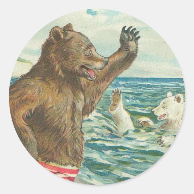 Vintage Bear Stickers (Front)