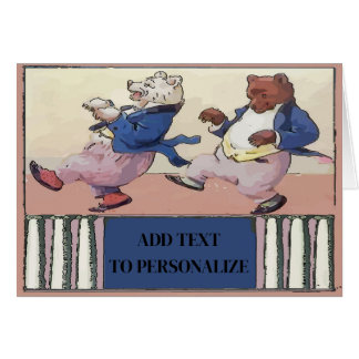 Vintage Bears Dancing Cards
