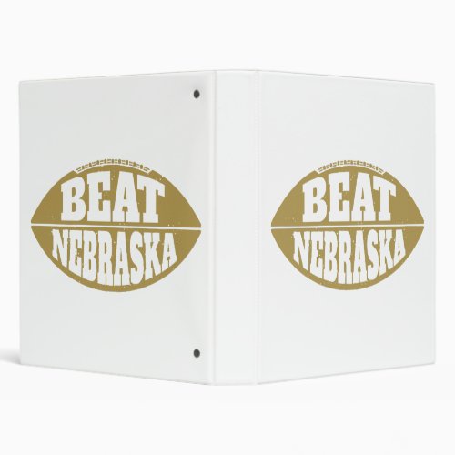 Vintage Beat Nebraska Football Gameday  Retro Foot 3 Ring Binder