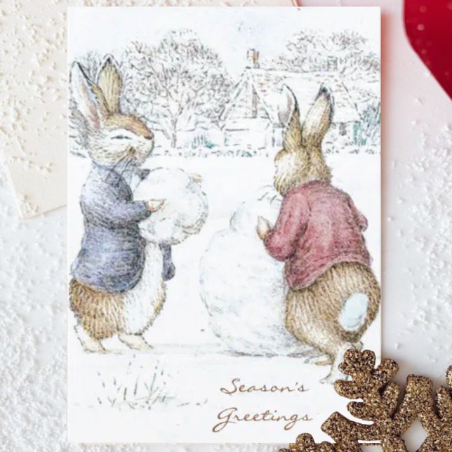 Vintage Beatrix Potter Christmas Greetings Holiday (Creator Uploaded)