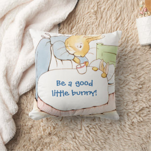 Vintage Beatrix Potter Nursery Throw Pillow