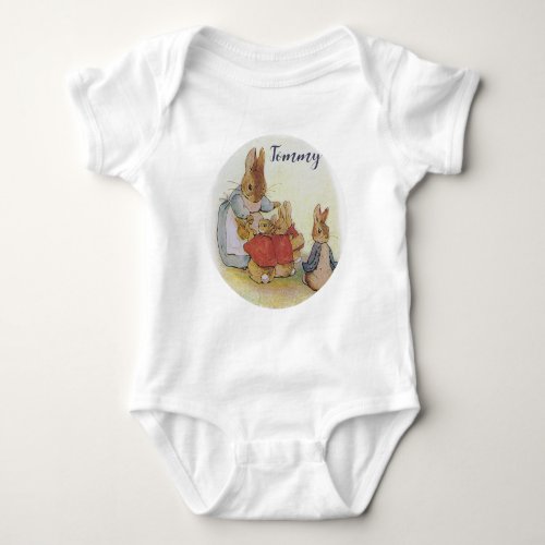 Vintage Beatrix Potter Peter the Rabbit Nursery Baby Bodysuit