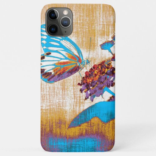 Vintage Beautiful Butterfly on flower iPhone 11 Pro Max Case